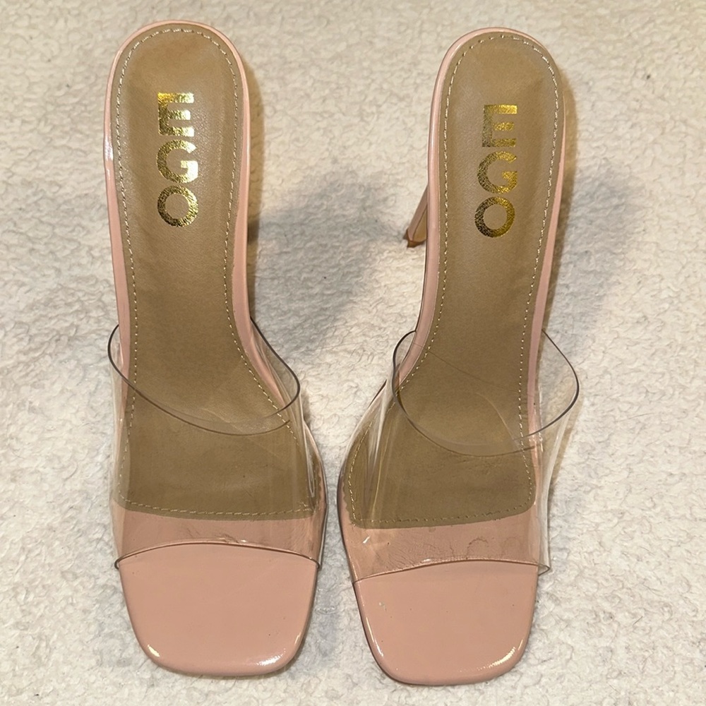 EGO pre-owned heals. Clear top. UK size 6 which is US size 8.5